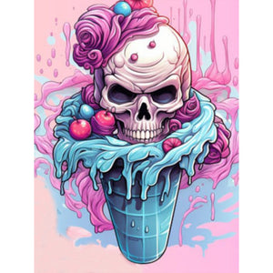 Halloween Witch And Skeleton 30*40CM(Canvas) Full Round Drill Diamond Painting