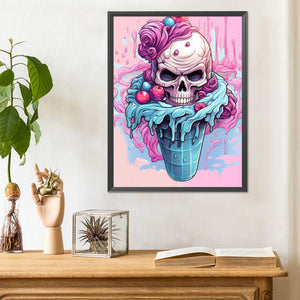 Halloween Witch And Skeleton 30*40CM(Canvas) Full Round Drill Diamond Painting
