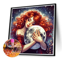 Load image into Gallery viewer, Fantasy Starry Sky Red-Haired Girl 40*40CM(Canvas) Full Round Drill Diamond Painting

