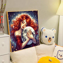 Load image into Gallery viewer, Fantasy Starry Sky Red-Haired Girl 40*40CM(Canvas) Full Round Drill Diamond Painting
