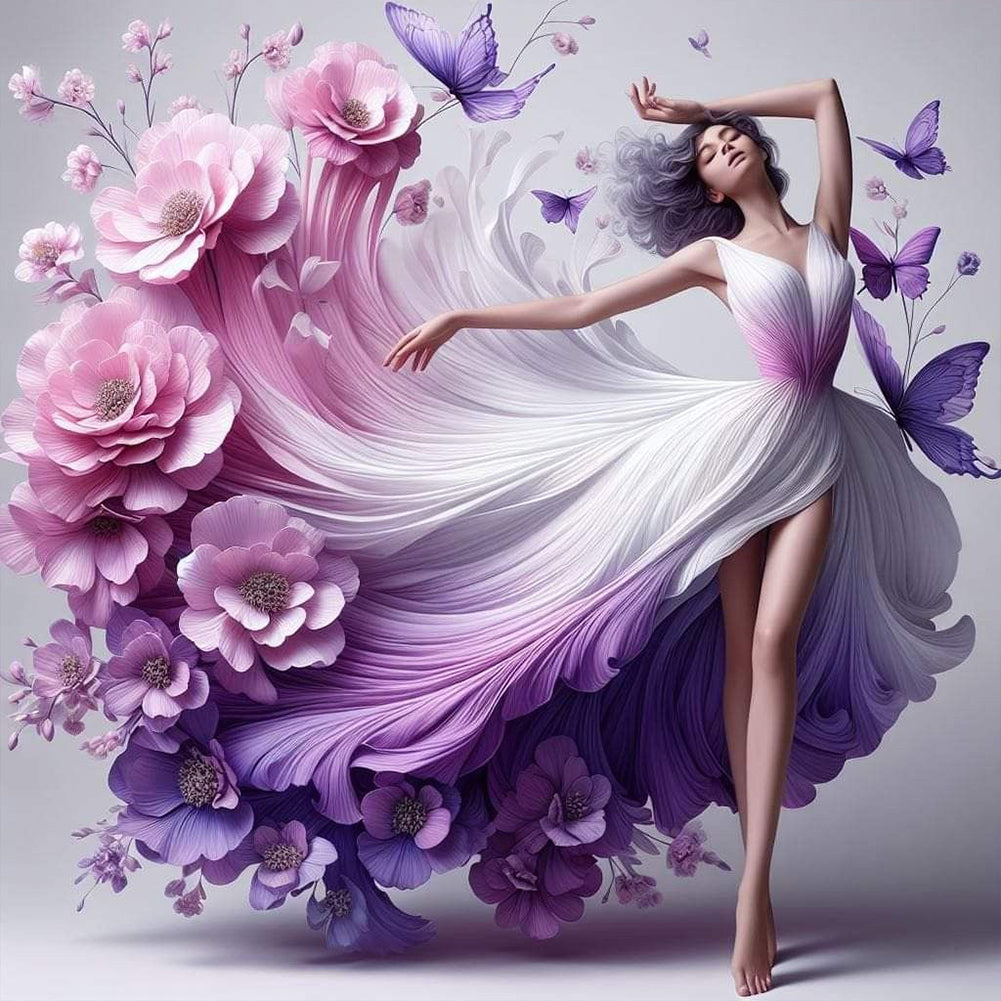 Elegant Dancer 40*40CM(Canvas) Full Round Drill Diamond Painting