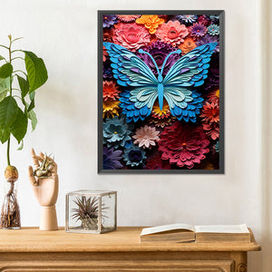 Paper Art Butterfly 30*40CM(Canvas) Full Round Drill Diamond Painting