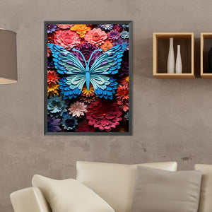 Paper Art Butterfly 30*40CM(Canvas) Full Round Drill Diamond Painting