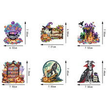 Load image into Gallery viewer, 6Pcs Halloween Elements Print DIY Acrylic DIY Diamond Painting Magnets Kit
