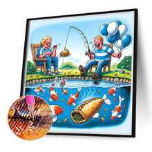 Load image into Gallery viewer, Fishing 40*40CM(Canvas) Full Round Drill Diamond Painting

