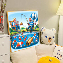 Load image into Gallery viewer, Fishing 40*40CM(Canvas) Full Round Drill Diamond Painting

