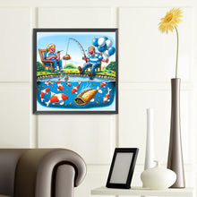 Load image into Gallery viewer, Fishing 40*40CM(Canvas) Full Round Drill Diamond Painting
