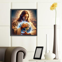 Load image into Gallery viewer, Jesus Embraces The Earth 40*40CM(Canvas) Full Round Drill Diamond Painting
