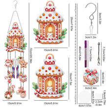 Load image into Gallery viewer, Double-Sided Diamond Painting Wind Chime Xmas Print for Christmas Wall Decor
