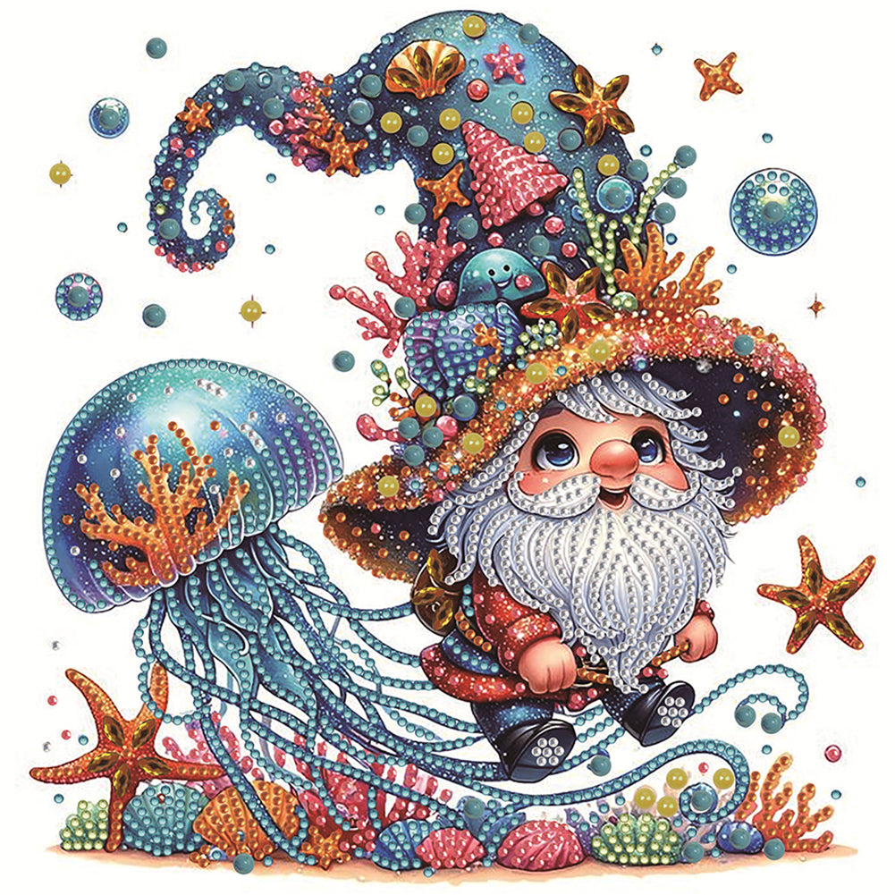 Starfish Gnome 30*30CM(Canvas) Partial Special Shaped Drill Diamond Painting