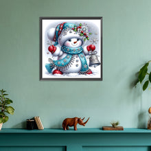 Load image into Gallery viewer, Christmas Snowman 30*30CM(Canvas) Full Round Drill Diamond Painting
