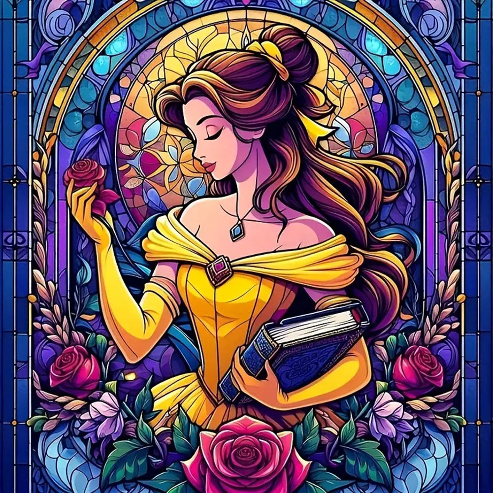 Princess Belle 40*40CM(Canvas) Full Round Drill Diamond Painting