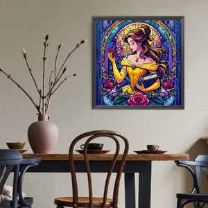 Princess Belle 40*40CM(Canvas) Full Round Drill Diamond Painting