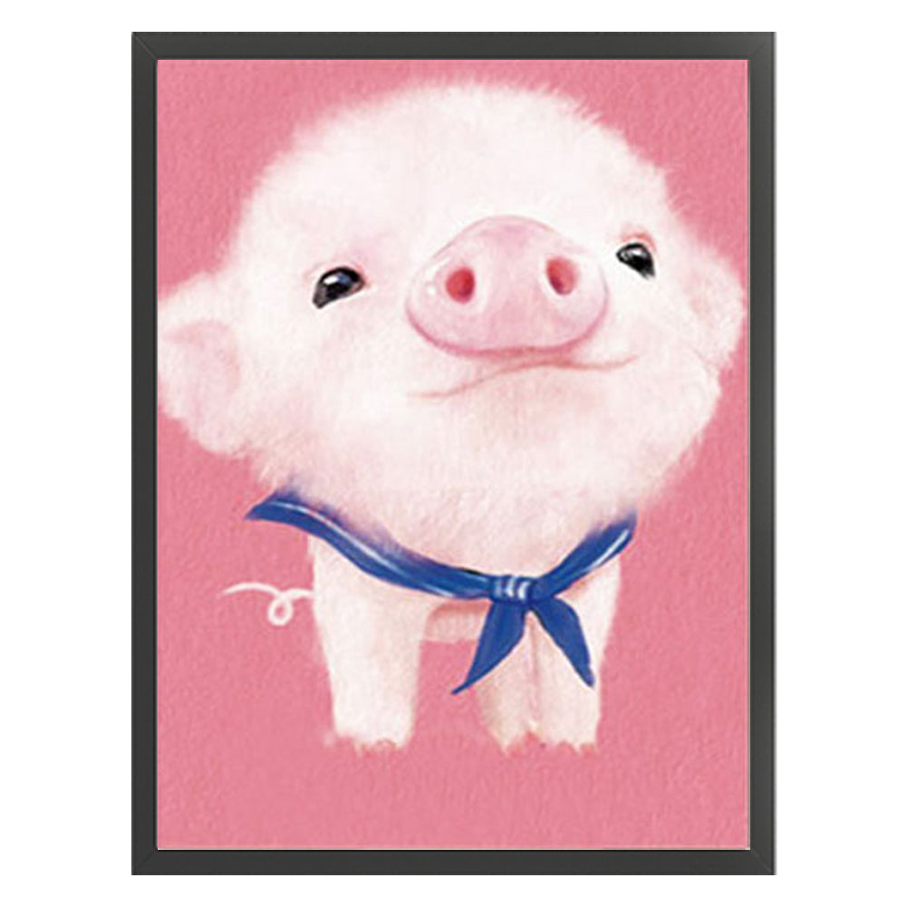 Cute Piglet - Full  9CT Stamped Cross Stitch - Bead Embroidery 20x28CM/7.87x11.02in