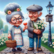 Load image into Gallery viewer, Old Couple 30*30CM(Picture) Full Square Drill Diamond Painting
