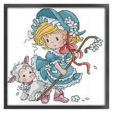 Load image into Gallery viewer, Joy Sunday - Shepherdess - 28*29CM 14CT 2 Stamped Cross Stitch
