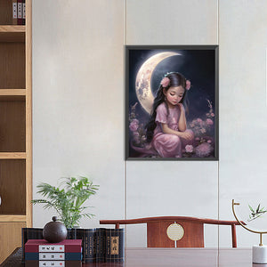 Fantasy Moon Girl 40*50CM(Canvas) Full Round Drill Diamond Painting