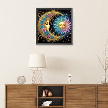 Load image into Gallery viewer, Flowers, Stars, And Moon 30*30CM(Canvas) Partial Special Shaped Drill Diamond Painting
