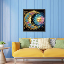 Load image into Gallery viewer, Flowers, Stars, And Moon 30*30CM(Canvas) Partial Special Shaped Drill Diamond Painting
