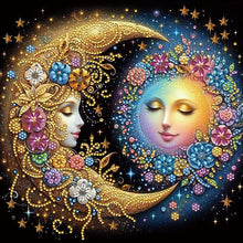 Load image into Gallery viewer, Flowers, Stars, And Moon 30*30CM(Canvas) Partial Special Shaped Drill Diamond Painting
