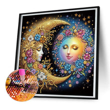 Load image into Gallery viewer, Flowers, Stars, And Moon 30*30CM(Canvas) Partial Special Shaped Drill Diamond Painting
