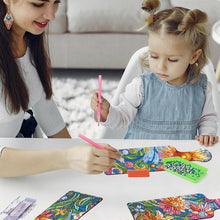 Load image into Gallery viewer, 4Pcs Flowers Decorative Diamond Painting Serving Tray for Countertop Decor

