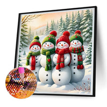 Load image into Gallery viewer, Christmas Snowman 30*30CM(Canvas) Full Round Drill Diamond Painting
