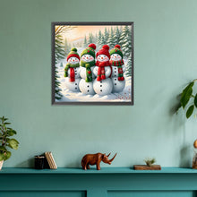 Load image into Gallery viewer, Christmas Snowman 30*30CM(Canvas) Full Round Drill Diamond Painting
