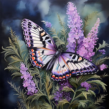 Load image into Gallery viewer, Lavender Butterflies 30*30CM(Canvas) Full Round Drill Diamond Painting
