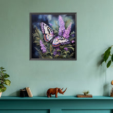 Load image into Gallery viewer, Lavender Butterflies 30*30CM(Canvas) Full Round Drill Diamond Painting
