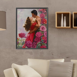 Roses Couple 30*40CM(Canvas) Full Round Drill Diamond Painting