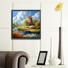 Load image into Gallery viewer, Windmill In The Woods 40*40CM(Canvas) Full Round Drill Diamond Painting
