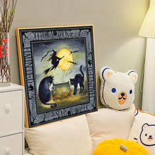 Load image into Gallery viewer, Halloween Skeleton Witch Cat 40*40CM(Canvas) Full Round Drill Diamond Painting
