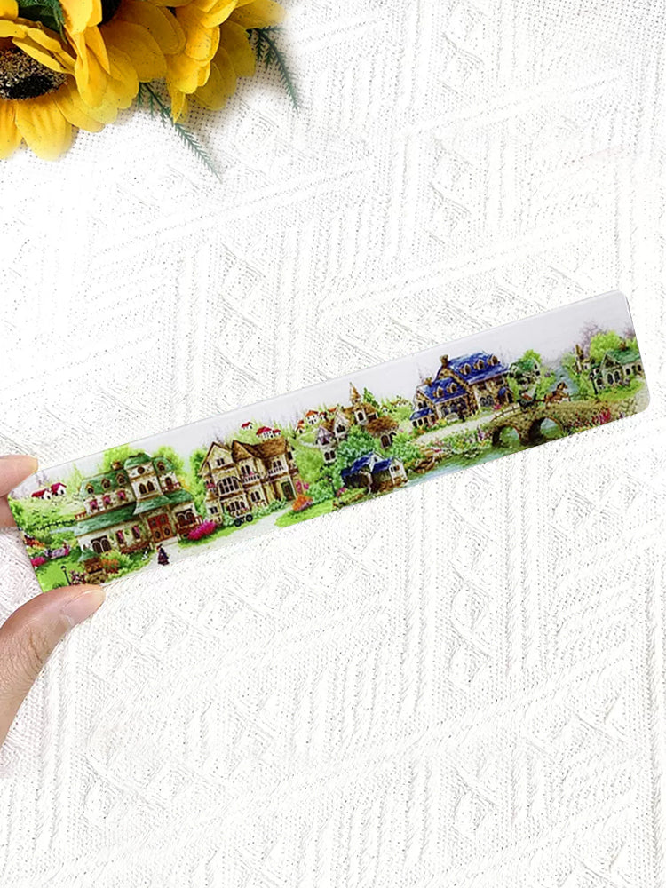 Acrylic European Town Cross Stitch Needle Minder Aesthetic Fridge Magnets