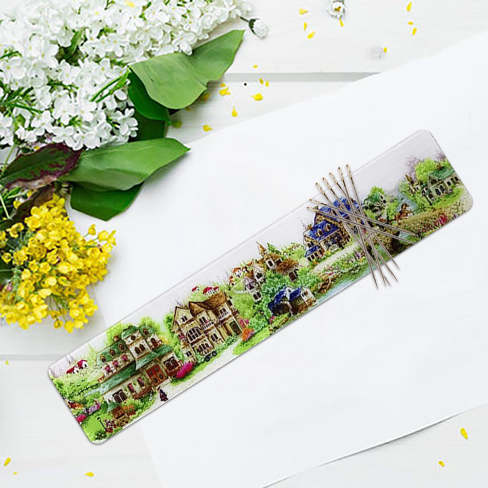 Acrylic European Town Cross Stitch Needle Minder Aesthetic Fridge Magnets
