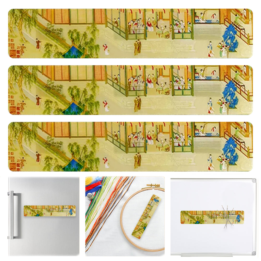 Acrylic Chinese Painting Cross Stitch Needle Minder Aesthetic Fridge Magnets