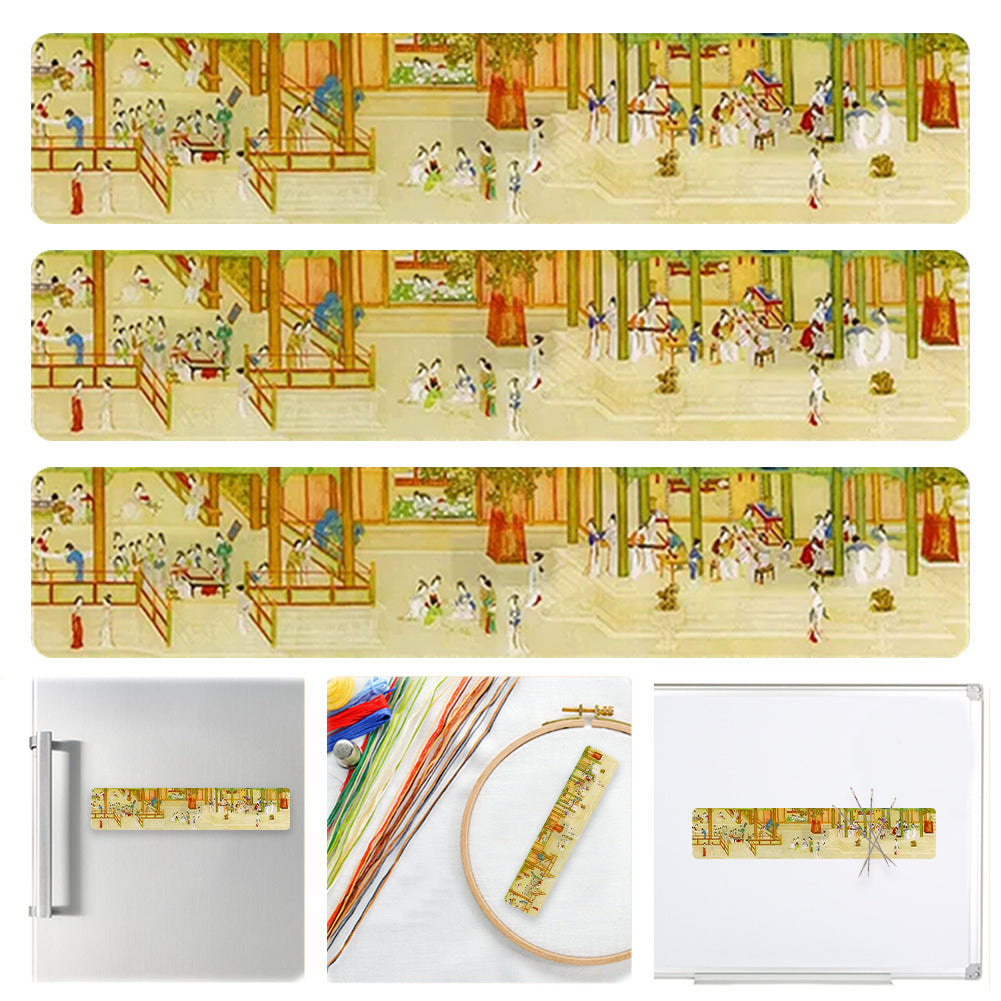 Acrylic Chinese Painting Cross Stitch Needle Minder Aesthetic Fridge Magnets