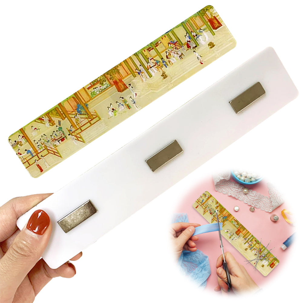 Acrylic Chinese Painting Cross Stitch Needle Minder Aesthetic Fridge Magnets