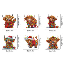 Load image into Gallery viewer, 6pcs DIY Yak Diamond Art Fridge Magnet Kit Diamond Painting Magnets Home Decor

