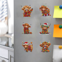 Load image into Gallery viewer, 6pcs DIY Yak Diamond Art Fridge Magnet Kit Diamond Painting Magnets Home Decor
