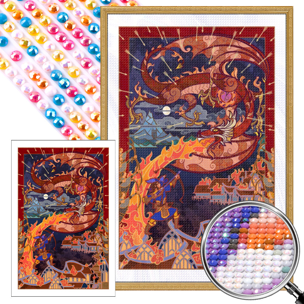 Dragon Extermination Day 40*60CM(Picture) Full Round Drill Diamond Painting