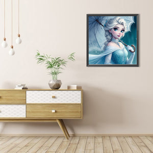 Elsa With An Umbrella 40*40CM(Picture) Full Round Drill Diamond Painting