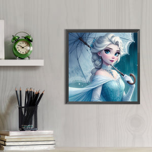Elsa With An Umbrella 40*40CM(Picture) Full Round Drill Diamond Painting