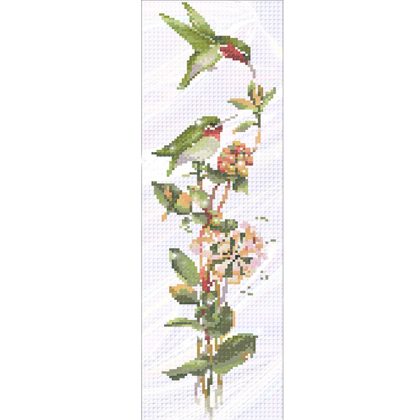 Four Seasons Flowers & Birds - Partial  9CT Stamped Cross Stitch - Bead Embroidery 16x53CM/6.30x20.87in