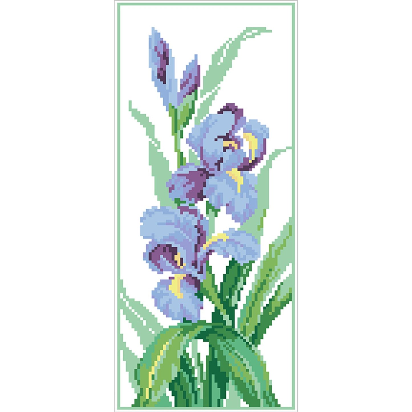 Sweet Small Flowers - Partial  9CT Stamped Cross Stitch - Bead Embroidery 17x42CM/6.69x16.54in