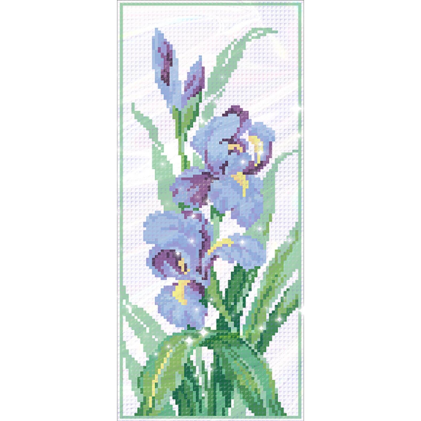 Sweet Small Flowers - Partial  9CT Stamped Cross Stitch - Bead Embroidery 17x42CM/6.69x16.54in