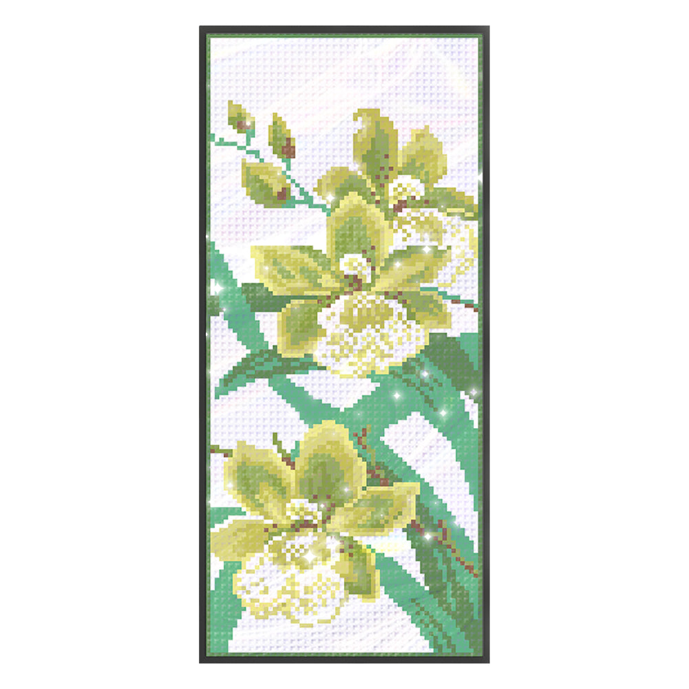 Sweet Small Flowers - Partial  9CT Stamped Cross Stitch - Bead Embroidery 17x42CM/6.69x16.54in