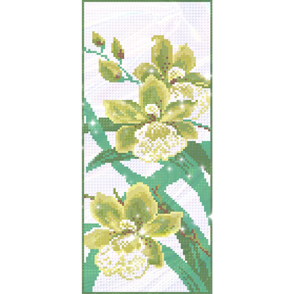 Sweet Small Flowers - Partial  9CT Stamped Cross Stitch - Bead Embroidery 17x42CM/6.69x16.54in