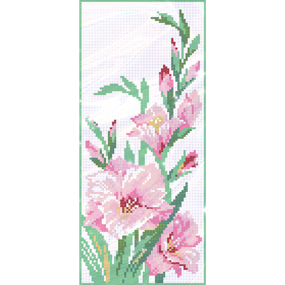 Sweet Small Flowers - Partial  9CT Stamped Cross Stitch - Bead Embroidery 17x42CM/6.69x16.54in