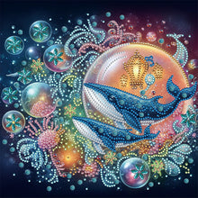 Load image into Gallery viewer, Whale 30*30CM(Canvas) Partial Special Shaped Drill Diamond Painting
